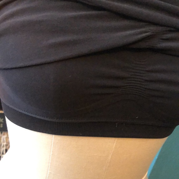 Champion racer back black sports bra tank. Adjustable strap tank top with bra - Picture 5 of 9